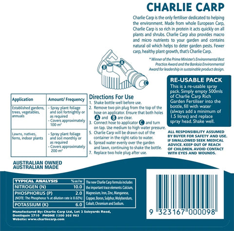 Charlie Carp 2.2 Litre All Purpose Spray Pack