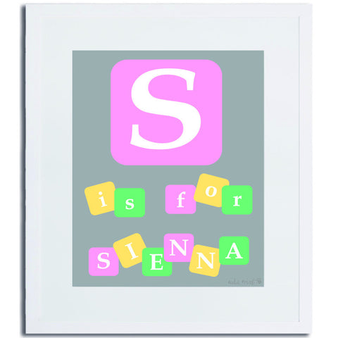S is For Sienna Wall Print