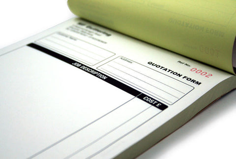 A4 NCR Carbonless Books Duplicate Books, 100 sets per book One Colour Print