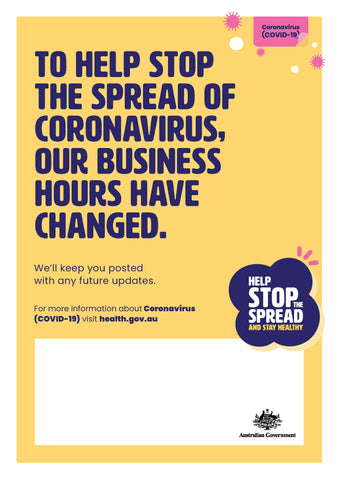 Change Of Hours Poster For Businesses Poster